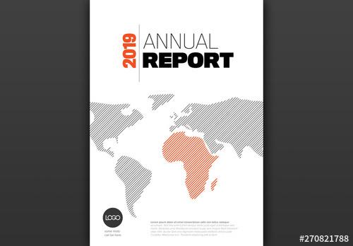 Graphic Pattern Map Annual Report Cover Layout - 270821788 - 270821788