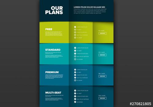 Product Plan Features with Colorful Layers Layout - 270821805 - 270821805