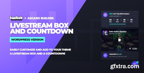 CodeCanyon - Twitch LiveStream Box and Countdown v1.0.0 - WordPress Plugin - 25401556