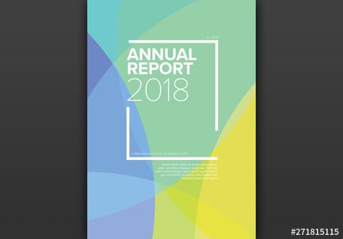 Annual Report Cover with Overlapping Circles Layout - 271815115 - 271815115
