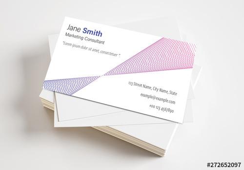 Business Card Layout with Colorful Gradient Circles Effect - 272652097 - 272652097