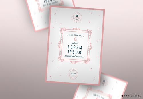 Event Poster Layout with Graphic Pink Elements - 272686025 - 272686025