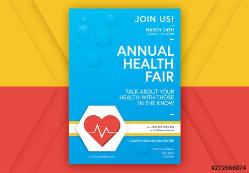 Blue Health Event Poster Layout - 272686074 - 272686074