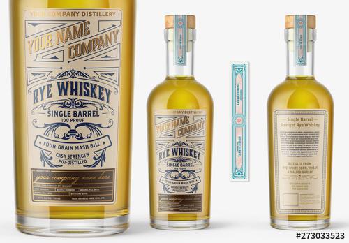 Vintage Whiskey Label Layout - 273033523 - 273033523