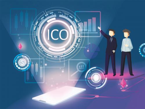 ICO Concept Blockchain Illustration - Nh - ico-concept-blockchain-illustration-nh