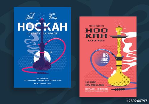 Hookah Lounge Poster Layout - 269246797 - 269246797