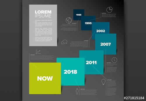 Dark Overlapping Timeline Informative Graphic Layout - 271815184 - 271815184