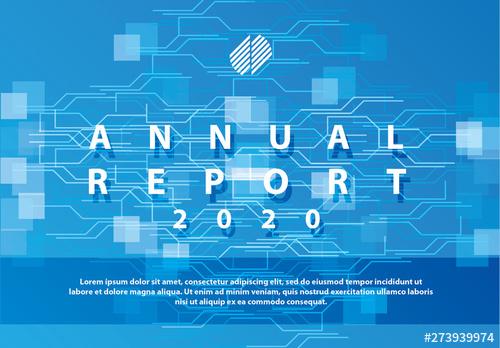 Annual Report Cover Layout with Technological Elements - 273939974 - 273939974