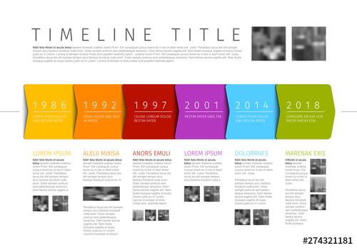 Timeline Infographic with Colorful Elements - 274321181 - 274321181