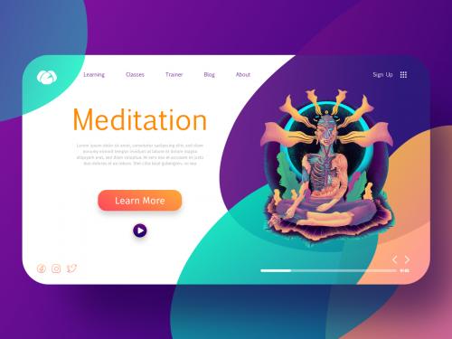 illustration of Yoga and meditation - illustration-of-yoga-and-meditation