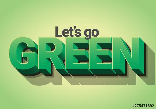 Green 3D Text Effect - 275471892 - 275471892