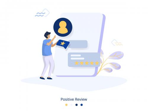 Illustration Positive Review concept - illustration-positive-review-concept