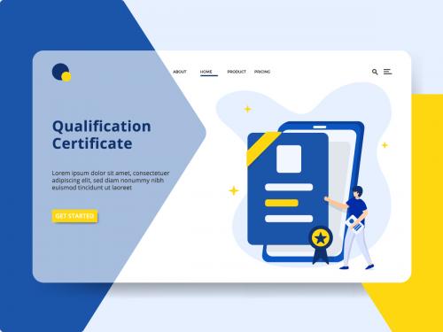 Illustration Qualification Certificate concept - illustration-qualification-certificate-concept