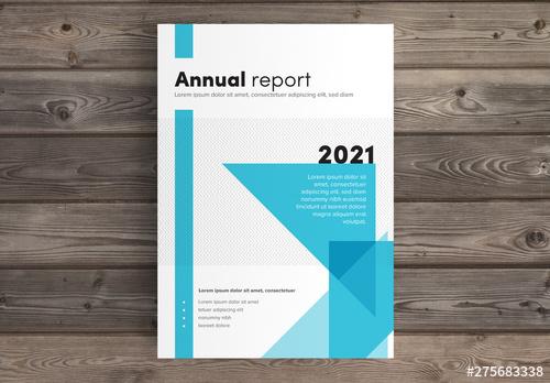 Report Cover with Triangle Shapes Layout - 275683338 - 275683338