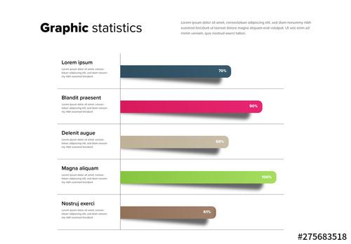 Informative Table Layout with Horizontal Colored Chart - 275683518 - 275683518