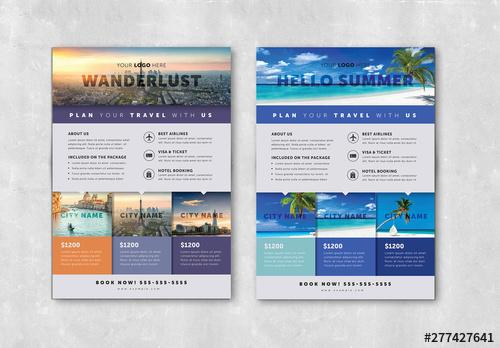 Flyer Layout with Colorful Elements - 277427641 - 277427641