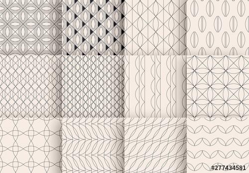 Black and White Patterns Set - 277434581 - 277434581