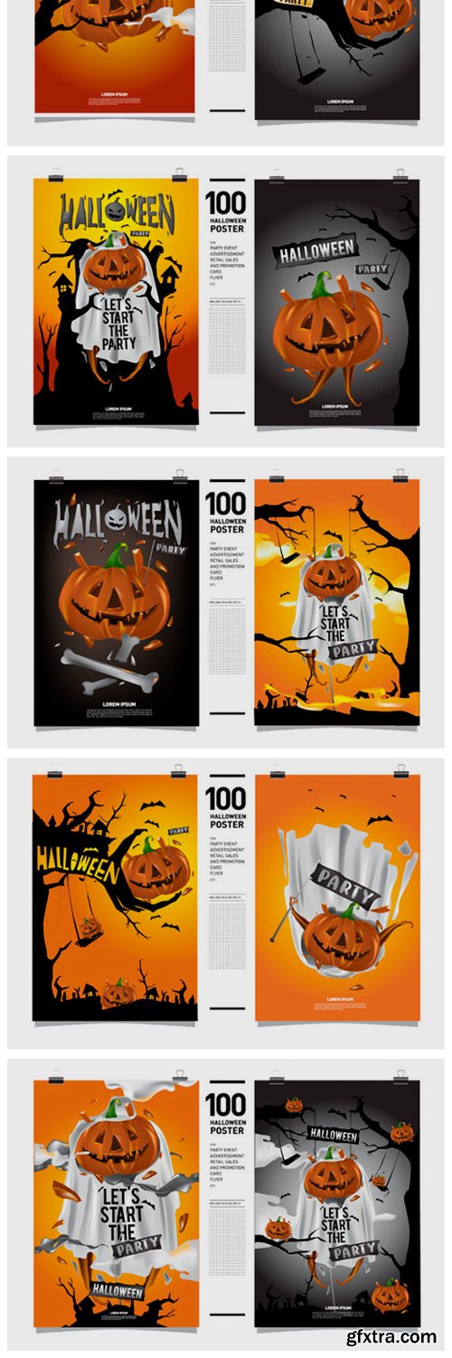 100 Halloween Poster Illustration 2296543