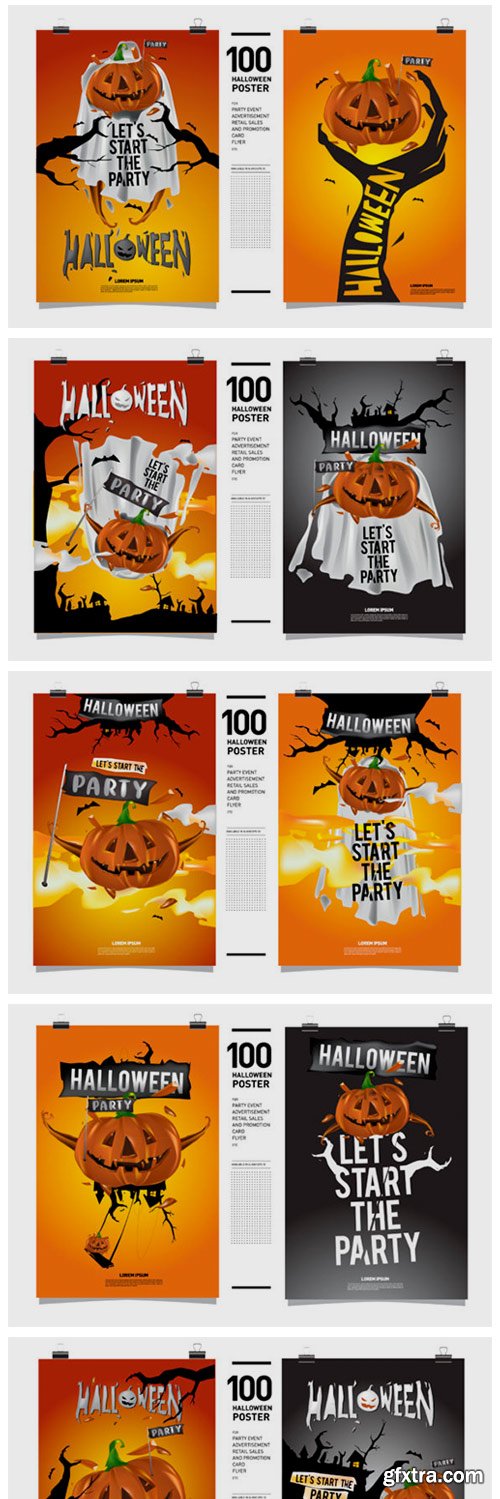 100 Halloween Poster Illustration 2296543