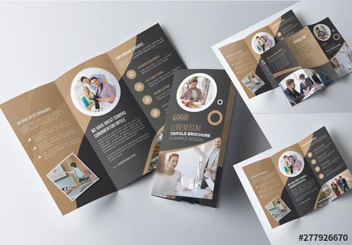 Tan and Dark Gray Business Brochure Layout - 277926670 - 277926670