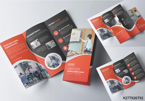 Orange and Dark Gray Business Brochure Layout - 277926792 - 277926792