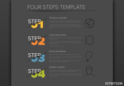 Four Step Vertical Informative Chart Layout - 278072336 - 278072336