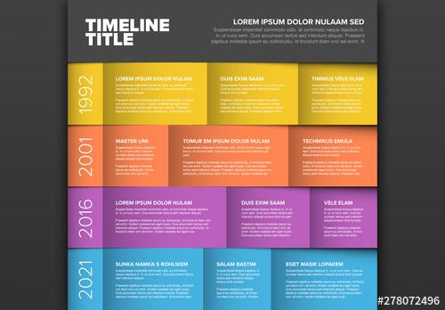 Timeline Informative Chart Layout with Blocks Elements - 278072496 - 278072496