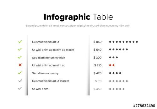 Infographic with Dots and Check Marks - 278632490 - 278632490