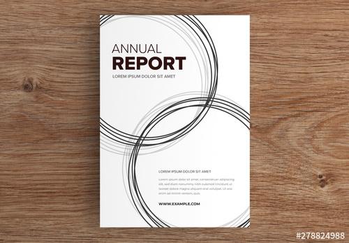 Report Cover Layout with Circle Elements - 278824988 - 278824988