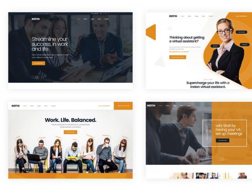 Inston - Virtual Assistant Services PSD Template - inston-virtual-assistant-services-psd-template