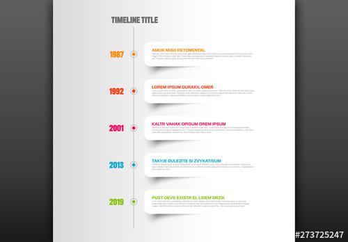 Light Informative Timeline Layout with Sticker Elements - 273725247 - 273725247