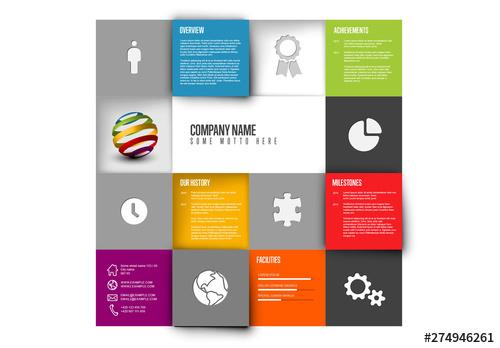 Company Profile Mosaic Grid Layout - 274946261 - 274946261