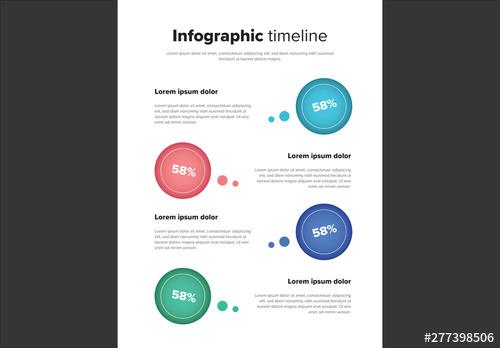 Vertical Timeline Infographic with Colored Circles - 277398506 - 277398506