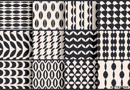 Black and White Patterns Set - 277434568 - 277434568