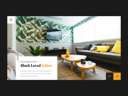 Interior Design Web Design - Black and Yellow - interior-design-web-design-black-and-yellow