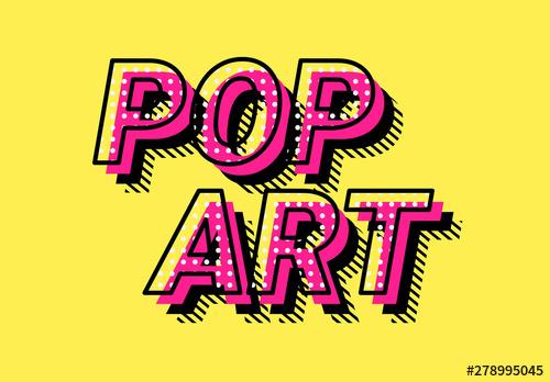 Retro Pop Art Text Effect - 278995045 - 278995045