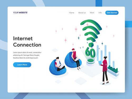 Internet Connection Isometric Illustration - internet-connection-isometric-illustration