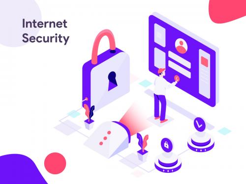 Internet Security Discount Isometric Illustration - internet-security-discount-isometric-illustration