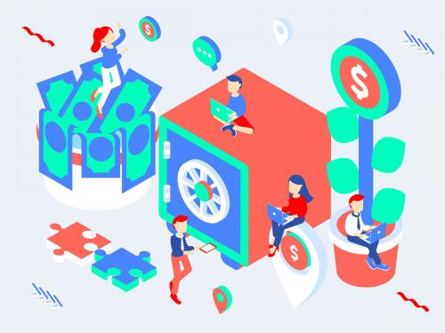 Investment Isometric Illustration - investment-isometric-illustration