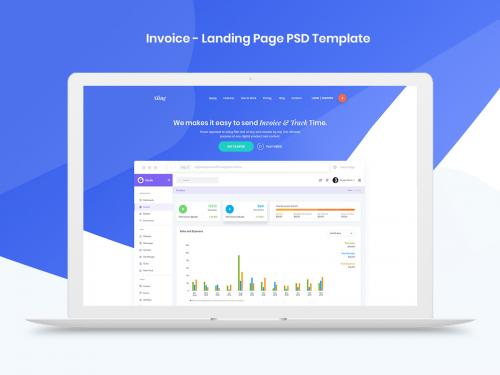 Invoice Landing Page PSD Template - invoice-landing-page-psd-template