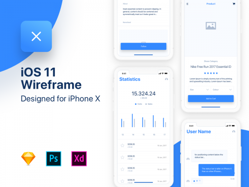 iOS 11 Wireframe Kit - iPhone X - ios-11-wireframe-kit-iphone-x