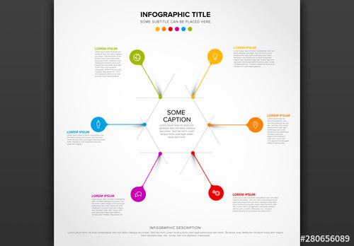 6 Elements Hexagon Info Chart Layout - 280656089 - 280656089