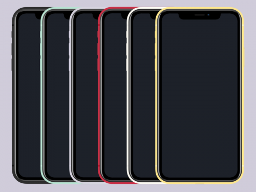 Iphone 11 Mockup with six colours - iphone-11-mockup-with-six-colours