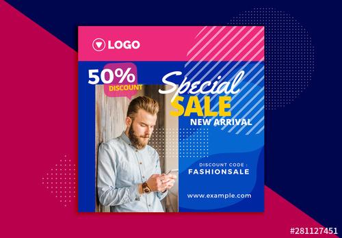 Colorful Sale Social Media Layout - 281127451 - 281127451