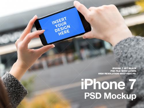 iPhone 7 Landscape PSD Mockup - iphone-7-landscape-psd-mockup