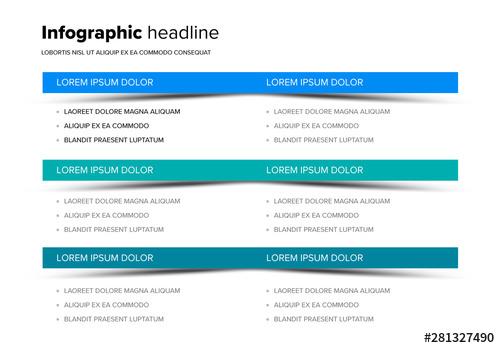 Info Chart Table Layout with 3 Stripes - 281327490 - 281327490