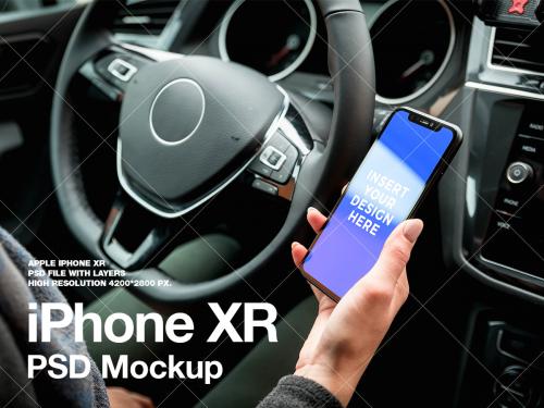 iPhone XR PSD Mockup - iphone-xr-psd-mockup