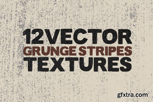 Vector Grunge Stripes Textures x12