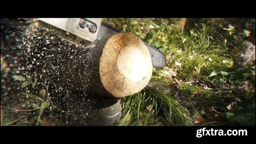 Videohive Saw Cut Tree Logo 23342078