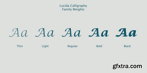 Lucida Calligraphy Font Family